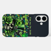 "Kiss Me I'm Irish" Skull iPhone Case-Mate Hoesje (Achterkant (horizontaal))