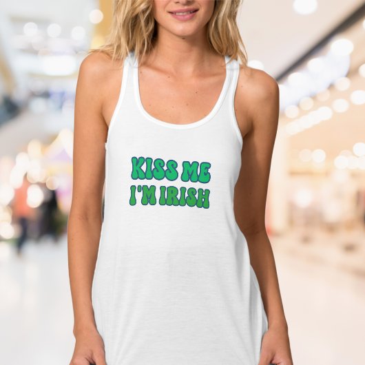 Kiss Me I'm Irish" Snug Fit Crop Top - Y2K St. Pat