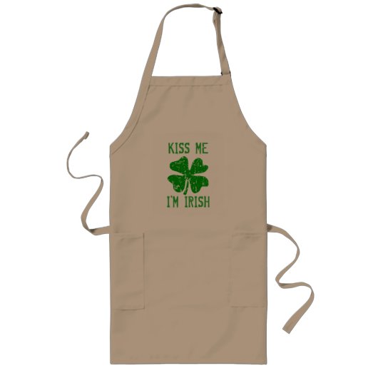 KISS ME IM IRISH St Patricks Day BBQ keuken schort (Voorkant)