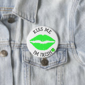 Kiss me, Im Irish St Patricks Day Button (In situ)