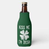 KISS ME I'M IRISH St Patricks Day flessenkoelers Flesjeskoeler (Fles Voorkant)