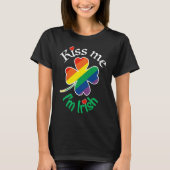 KISS ME I'M IRISH St Patricks Day Gay LGBTQ Rainbo T-shirt (Voorkant)
