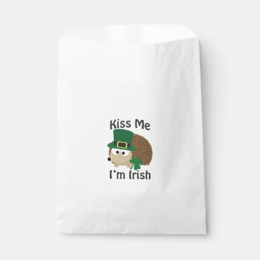 Kiss me Im Irish St Patricks Day Hedégel Bedankzakje (Voorkant)