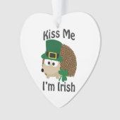 Kiss me Im Irish St Patricks Day Hedégel Ornament (voorkant)