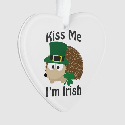 Kiss me Im Irish St Patricks Day Hedégel Ornament (voorkant)