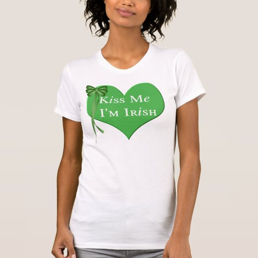 Kiss me Im Irish T-shirt (Voorkant)