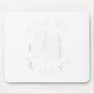 Kiss Me Im Lucky Shirt Iers Mannen Vrouwen Kinder Muismat