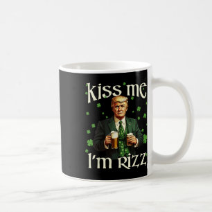 Kiss Me I'm Rizz Trump St Patrick's Day Ierse gelu Koffiemok