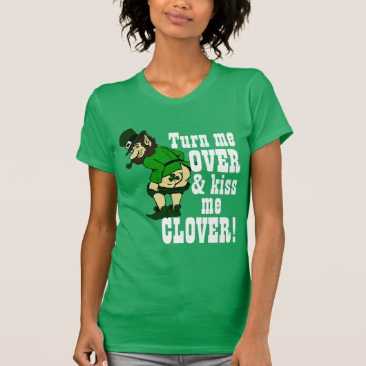 Kiss Me Irish Clover T-shirt (Voorkant)
