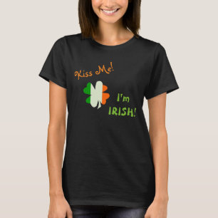 Kiss Me Irish Flag Shamrock T-shirt