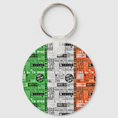 Kiss Me Irish Flag Sleutelhanger (Voorkant)
