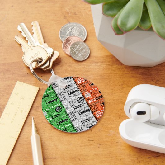 Kiss Me Irish Flag Sleutelhanger (Bureau)