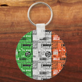 Kiss Me Irish Flag Sleutelhanger (Voorkant)