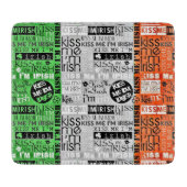 Kiss Me Irish Flag Snijplank (Voorkant)
