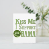 Kiss Me Irish Obama Briefkaart (Staand voorkant)
