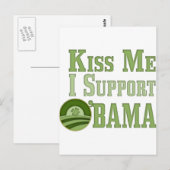 Kiss Me Irish Obama Briefkaart (Voorkant / Achterkant)