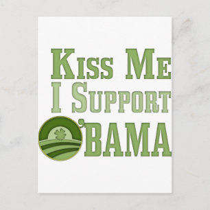 Kiss Me Irish Obama Briefkaart