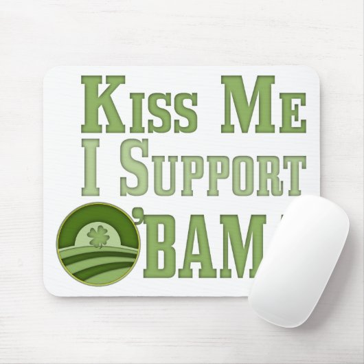 Kiss Me Irish Obama Muismat (Met muis)