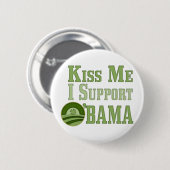 Kiss Me Irish Obama Ronde Button 5,7 Cm (Voorkant /achterkant)