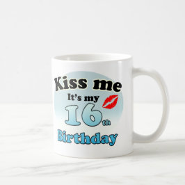 Kiss me it's my 16th Birthday Koffiemok