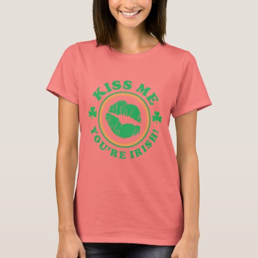 Kiss me, je bent Iers T-shirt (Voorkant)