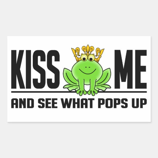 KISS ME Kikker stickers (Voorkant)
