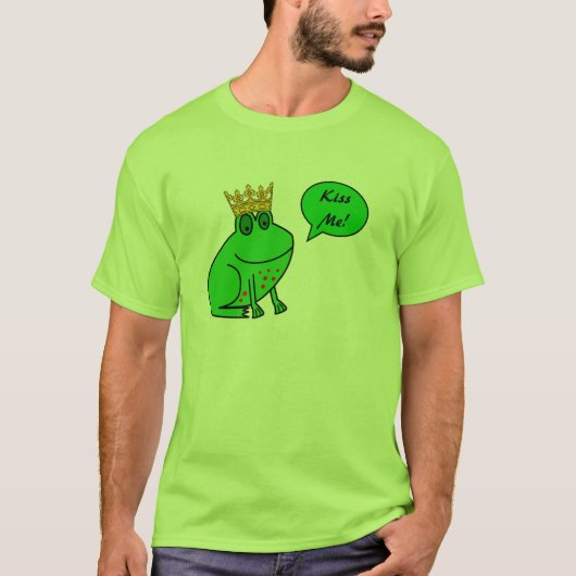 Kiss me - Kikkerprins - Funny Frog T Shirt (Voorkant)