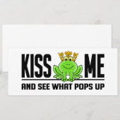 KISS ME Kikkeruitnodiging, aanpasbaar Kaart (Voorkant / Achterkant)