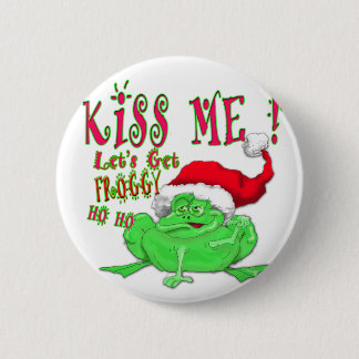 Kiss me laat Froggy pakken Ronde Button 5,7 Cm