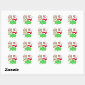 Kiss me laat Froggy pakken Ronde Sticker (Vel)
