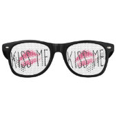 Kiss Me Lip Print Retro Zonnebril (Voorkant)