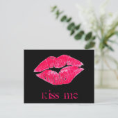 Kiss me Lips Briefkaart (Staand voorkant)