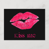 Kiss me Lips Briefkaart (Voorkant)