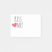 Kiss Me Love Quote Red Heart Wedding Vrijgezellenf Post-it® Notes (Voorkant)