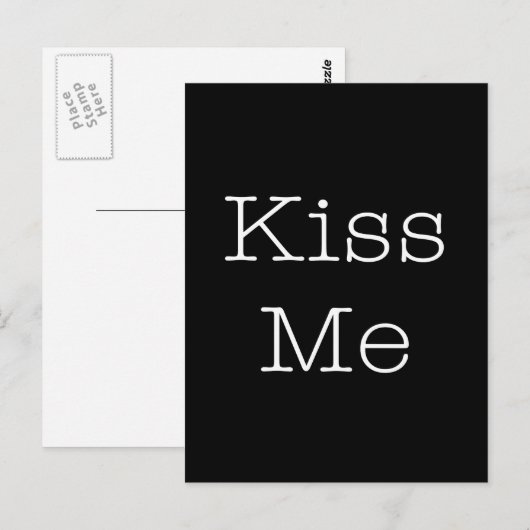 Kiss Me Love Quotes Inspirerend romantische quote Briefkaart (Voorkant / Achterkant)