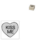 KISS ME Love Valentijnsdag Snoep Heart Love Rubberstempel (Gestempeld)