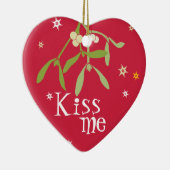 "Kiss me" minnares-versiering van de minnares Keramisch Ornament (Rechts)