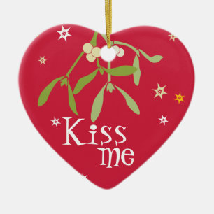"Kiss me" minnares-versiering van de minnares Keramisch Ornament