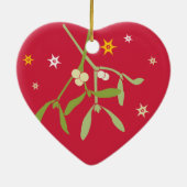 "Kiss me" minnares-versiering van de minnares Keramisch Ornament (Achterkant)