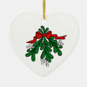 Kiss me Morse Code Mistletoe Xmas Ornament (Voorkant)