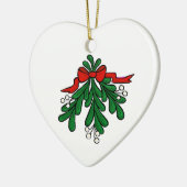 Kiss me Morse Code Mistletoe Xmas Ornament (Links)