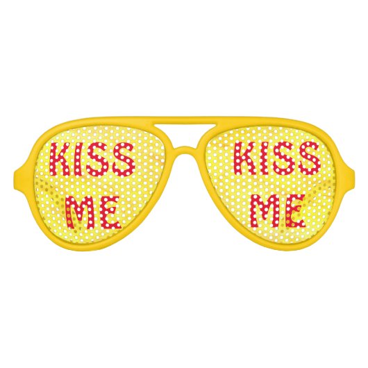 Kiss Me Party Zonnebril (Voorkant)
