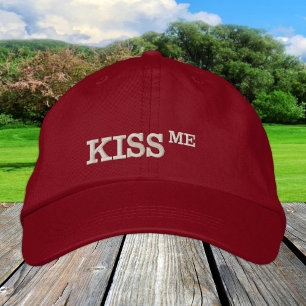 KISS ME retro hoed / Fun feest mode honkbalpet Geborduurde Pet