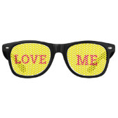 KISS ME retro Shades / Fun Party Sunbril Retro Zonnebril (Voorkant)