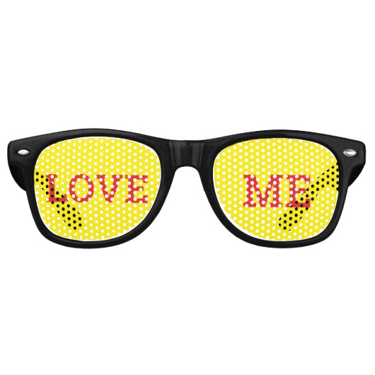 KISS ME retro Shades / Fun Party Sunbril Retro Zonnebril (Voorkant)