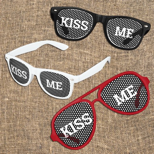 KISS ME retro Shades / Fun Party Sunbril Retro Zonnebril