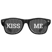 KISS ME retro Shades / Fun Party Sunbril Retro Zonnebril (Voorkant)