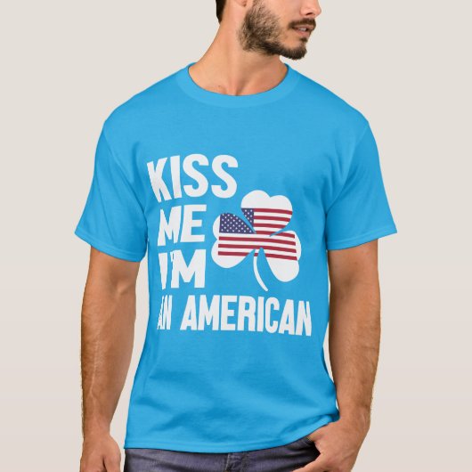 Kiss Me Series (ik ben een Amerikaan) Mannen T-Shi T-shirt (Voorkant)