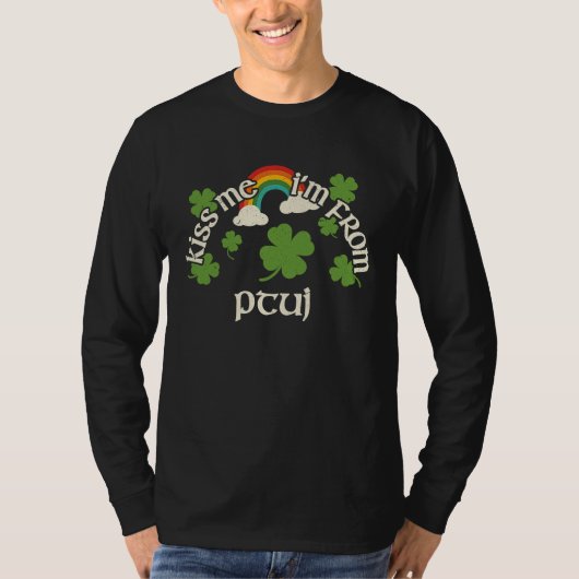 Kiss Me Shamrock  City St Patrick's Day Ptuj T-shirt (Voorkant)