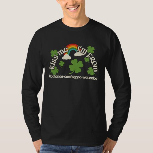 Kiss Me Shamrock  City St Patrick's Day T-shirt (Voorkant)